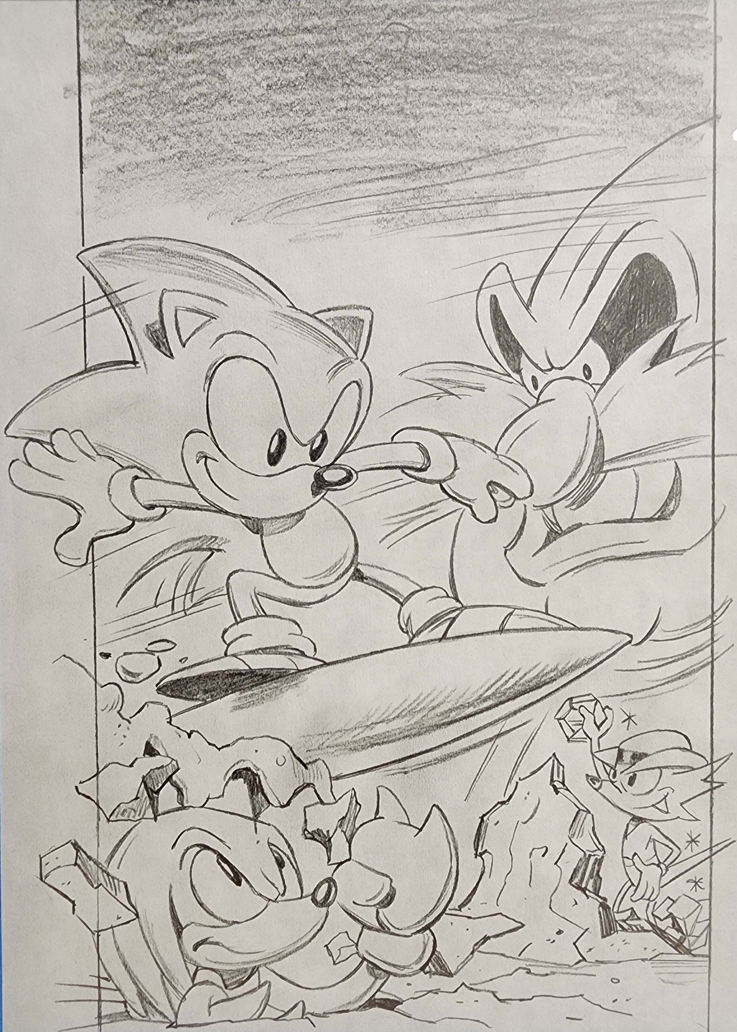 Sonic Triple Trouble Sega Game Gear Preliminary Box Art