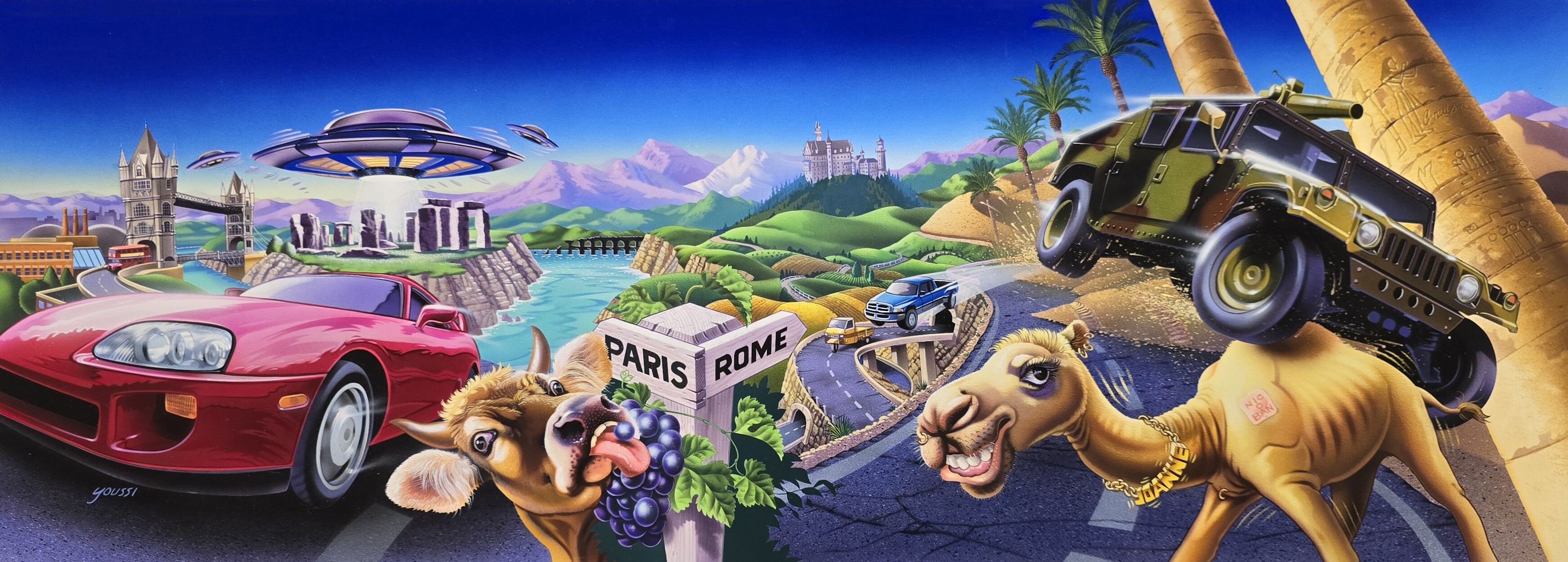 Cruis'n World N64 Box Art Arcade Marquee